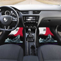 Greenland Whale Car Mats with Arctic Waves and Where the Ice Meets the Sky Text Design