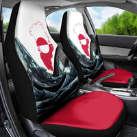 Greenland Whale Car Seat Cover with Arctic Waves and Where the Ice Meets the Sky Text Design