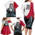 Greenland Whale Family Matching Long Sleeve Bodycon Dress and Hawaiian Shirt with Arctic Waves and Where the Ice Meets the Sky Text Design