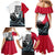 Greenland Whale Family Matching Mermaid Dress and Hawaiian Shirt with Arctic Waves and Where the Ice Meets the Sky Text Design