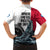 Greenland Whale Family Matching Off The Shoulder Long Sleeve Dress and Hawaiian Shirt with Arctic Waves and Where the Ice Meets the Sky Text Design