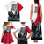 Greenland Whale Family Matching Tank Maxi Dress and Hawaiian Shirt with Arctic Waves and Where the Ice Meets the Sky Text Design
