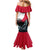 Greenland Whale Mermaid Dress with Arctic Waves and Where the Ice Meets the Sky Text Design