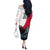 Greenland Whale Off The Shoulder Long Sleeve Dress with Arctic Waves and Where the Ice Meets the Sky Text Design