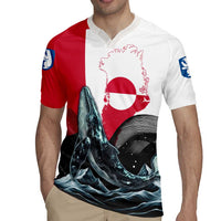 Greenland Whale Rugby Jersey with Arctic Waves and Where the Ice Meets the Sky Text Design
