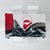 Greenland Whale Tablecloth with Arctic Waves and Where the Ice Meets the Sky Text Design
