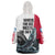 Greenland Whale Wearable Blanket Hoodie with Arctic Waves and Where the Ice Meets the Sky Text Design