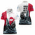 Greenland Whale Women Polo Shirt with Arctic Waves and Where the Ice Meets the Sky Text Design