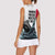 Greenland Whale Women Sleeveless Polo Shirt with Arctic Waves and Where the Ice Meets the Sky Text Design