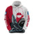 Greenland Whale Zip Hoodie with Arctic Waves and Where the Ice Meets the Sky Text Design