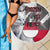 Greenland Beach Blanket with Arctic Fox, Mountains, and Frozen Yet Fierce Text Design