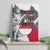 Greenland Canvas Wall Art with Arctic Fox, Mountains, and Frozen Yet Fierce Text Design