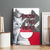 Greenland Canvas Wall Art with Arctic Fox, Mountains, and Frozen Yet Fierce Text Design