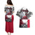 Greenland Couples Matching Puletasi and Hawaiian Shirt with Arctic Fox, Mountains, and Frozen Yet Fierce Text Design