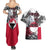 Greenland Couples Matching Summer Maxi Dress and Hawaiian Shirt with Arctic Fox, Mountains, and Frozen Yet Fierce Text Design