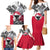 Greenland Family Matching Mermaid Dress and Hawaiian Shirt with Arctic Fox, Mountains, and Frozen Yet Fierce Text Design