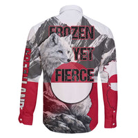 Greenland Family Matching Mermaid Dress and Hawaiian Shirt with Arctic Fox, Mountains, and Frozen Yet Fierce Text Design