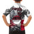 Greenland Family Matching Off The Shoulder Long Sleeve Dress and Hawaiian Shirt with Arctic Fox, Mountains, and Frozen Yet Fierce Text Design