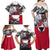 Greenland Family Matching Off Shoulder Maxi Dress and Hawaiian Shirt with Arctic Fox, Mountains, and Frozen Yet Fierce Text Design