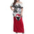 Greenland Family Matching Off Shoulder Maxi Dress and Hawaiian Shirt with Arctic Fox, Mountains, and Frozen Yet Fierce Text Design