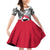 Greenland Family Matching Off Shoulder Short Dress and Hawaiian Shirt with Arctic Fox, Mountains, and Frozen Yet Fierce Text Design