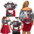 Greenland Family Matching Off Shoulder Short Dress and Hawaiian Shirt with Arctic Fox, Mountains, and Frozen Yet Fierce Text Design