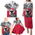 Greenland Family Matching Puletasi and Hawaiian Shirt with Arctic Fox, Mountains, and Frozen Yet Fierce Text Design