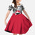Greenland Family Matching Short Sleeve Bodycon Dress and Hawaiian Shirt with Arctic Fox, Mountains, and Frozen Yet Fierce Text Design