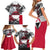 Greenland Family Matching Short Sleeve Bodycon Dress and Hawaiian Shirt with Arctic Fox, Mountains, and Frozen Yet Fierce Text Design
