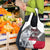Greenland Grocery Bag with Arctic Fox, Mountains, and Frozen Yet Fierce Text Design