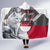 Greenland Hooded Blanket with Arctic Fox, Mountains, and Frozen Yet Fierce Text Design