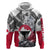 Greenland Hoodie with Arctic Fox, Mountains, and Frozen Yet Fierce Text Design