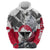 Greenland Hoodie with Arctic Fox, Mountains, and Frozen Yet Fierce Text Design