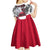 Greenland Kid Short Sleeve Dress with Arctic Fox, Mountains, and Frozen Yet Fierce Text Design