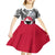 Greenland Kid Short Sleeve Dress with Arctic Fox, Mountains, and Frozen Yet Fierce Text Design