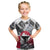 Greenland Kid T Shirt with Arctic Fox, Mountains, and Frozen Yet Fierce Text Design