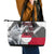 Greenland Leather Tote Bag with Arctic Fox, Mountains, and Frozen Yet Fierce Text Design