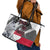 Greenland Leather Tote Bag with Arctic Fox, Mountains, and Frozen Yet Fierce Text Design