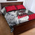 Greenland Quilt Bed Set with Arctic Fox, Mountains, and Frozen Yet Fierce Text Design