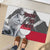 Greenland Rubber Doormat with Arctic Fox, Mountains, and Frozen Yet Fierce Text Design