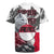 Greenland Rugby Jersey with Arctic Fox, Mountains, and Frozen Yet Fierce Text Design