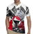 Greenland Rugby Jersey with Arctic Fox, Mountains, and Frozen Yet Fierce Text Design