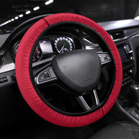 Greenland Steering Wheel Cover with Arctic Fox, Mountains, and Frozen Yet Fierce Text Design