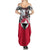 Greenland Summer Maxi Dress with Arctic Fox, Mountains, and Frozen Yet Fierce Text Design