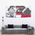 Greenland Tapestry with Arctic Fox, Mountains, and Frozen Yet Fierce Text Design