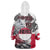 Greenland Wearable Blanket Hoodie with Arctic Fox, Mountains, and Frozen Yet Fierce Text Design