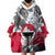 Greenland Wearable Blanket Hoodie with Arctic Fox, Mountains, and Frozen Yet Fierce Text Design
