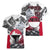 Greenland Women V-Neck T-Shirt with Arctic Fox, Mountains, and Frozen Yet Fierce Text Design