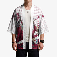 Personalized Qatar Soccer Kimono Arabian Oryx Football Mascot - Comic Art Geometric