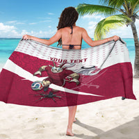 Personalized Qatar Soccer Sarong Arabian Oryx Football Mascot - Comic Art Geometric